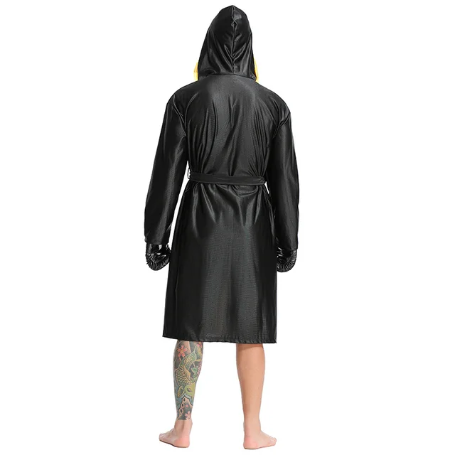 ชุด อาชีพ นักมวย ผู้ชาย สีดำ Boxer adult men black (alternate)