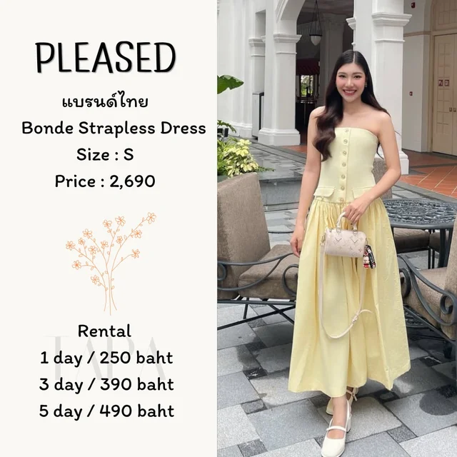PLEASED – Bonde Strapless Dress
