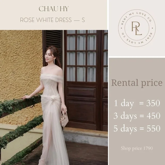 Rose White Dress