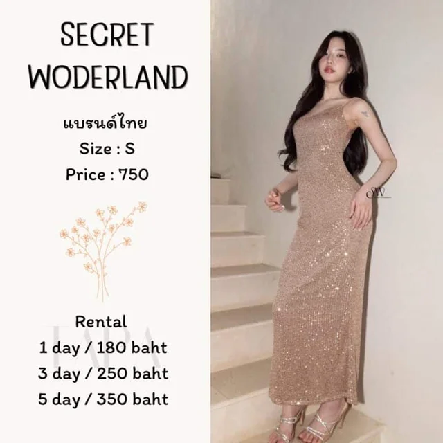 SECRET WONDERLAND - Sequin Long Dress