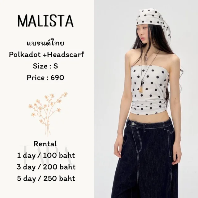 MALISTA - Polkadot + Headscarf Set
