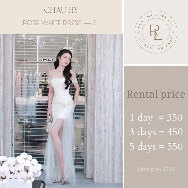 Rose White Dress