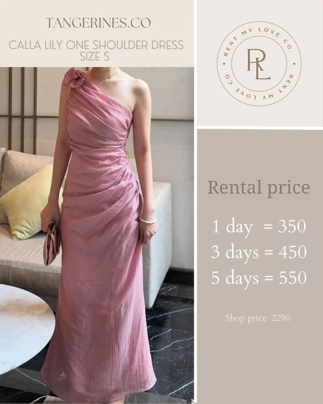 Calla Lily One Shoulder Dress (alternate)