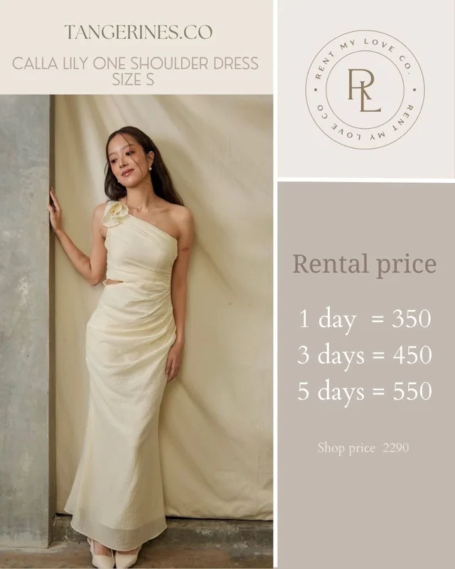 Calla Lily One Shoulder Dress thumbnail 2