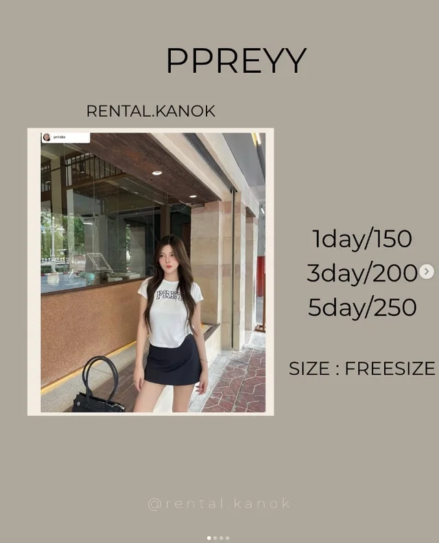PPREYY – เซตเสื้อยืดกระโปรงมินิลุคน่ารักเกาหลี