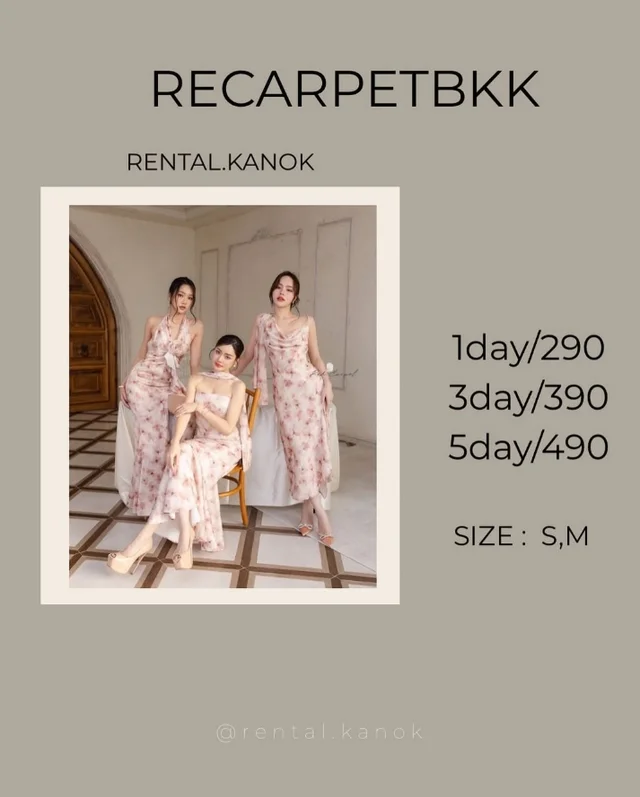 RECARPETBKK – เดรสยาวลายดอกหวานละมุน 1