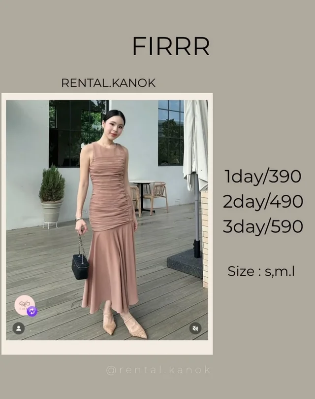FIRRR – เดรสแขนกุดหรูเรียบโก้ทรงเมอร์เมด Long Dress 1