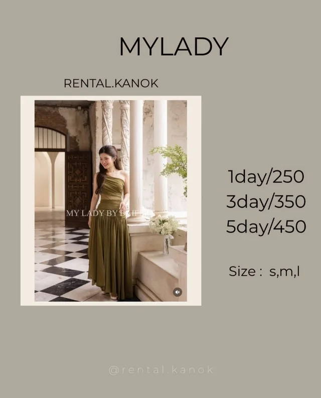 MYLADY – เดรสยาวเกาะอกหรูหวาน 1