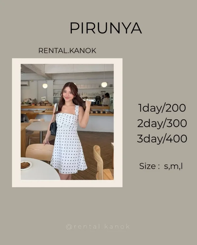 PIRUNYA – เดรสสั้นลายจุดหวานน่ารัก