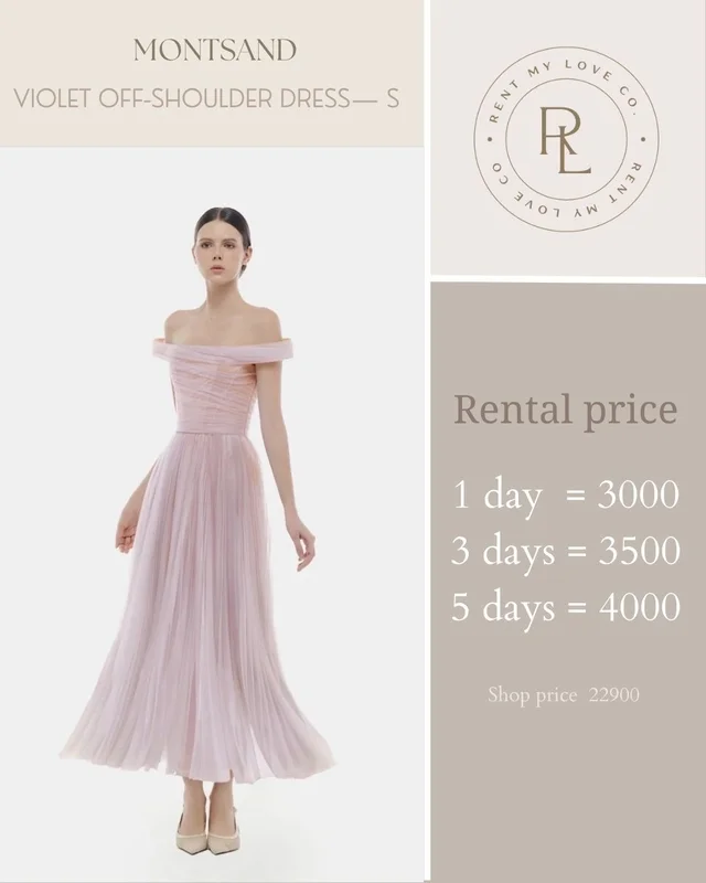 Violet Off-Shoulder Dress