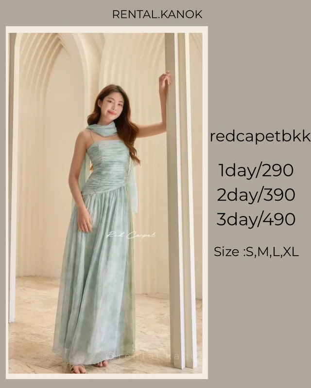 redcapetbkk เดรสเขียวมิ้นท์หวานละมุน