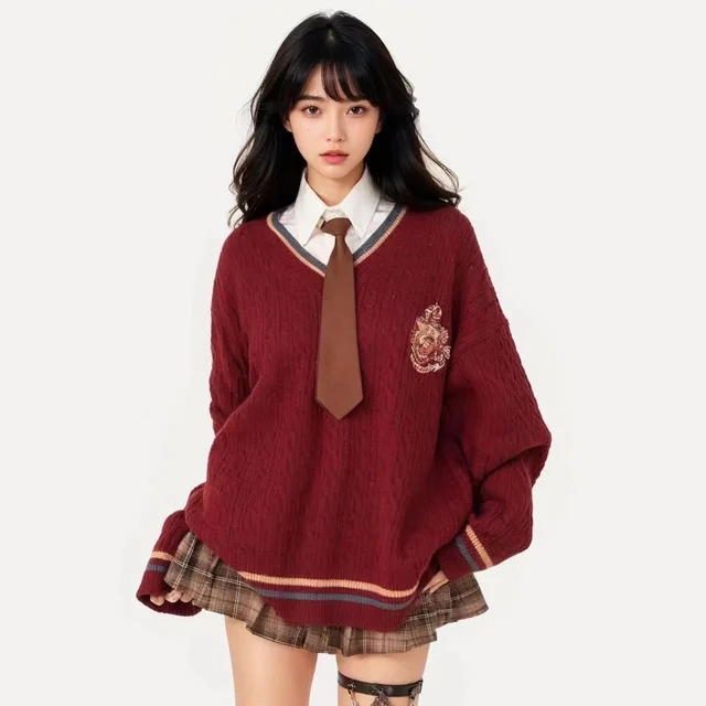 Yuanli Select TW เซ็ตสเวตเตอร์ลุคสาวนักเรียนเกาหลีเท่หวาน thumbnail 9