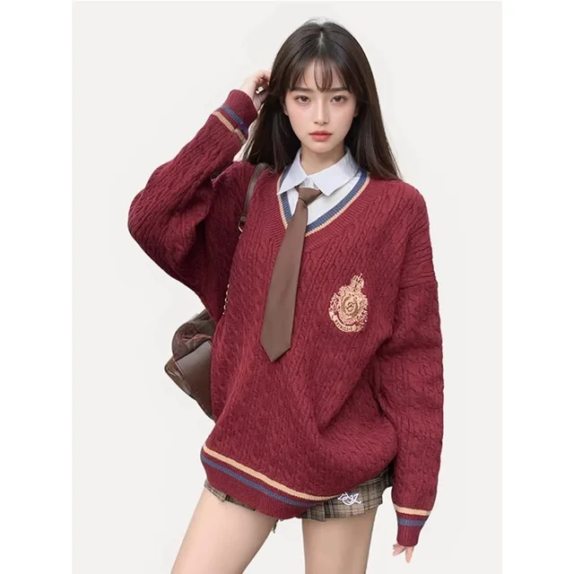 Yuanli Select TW เซ็ตสเวตเตอร์ลุคสาวนักเรียนเกาหลีเท่หวาน thumbnail 8
