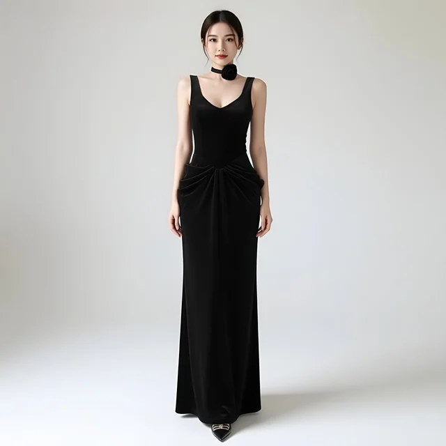 YUANLI SELECT TW เดรสดำหรูเซ็กซี่เข้ารูป thumbnail 4