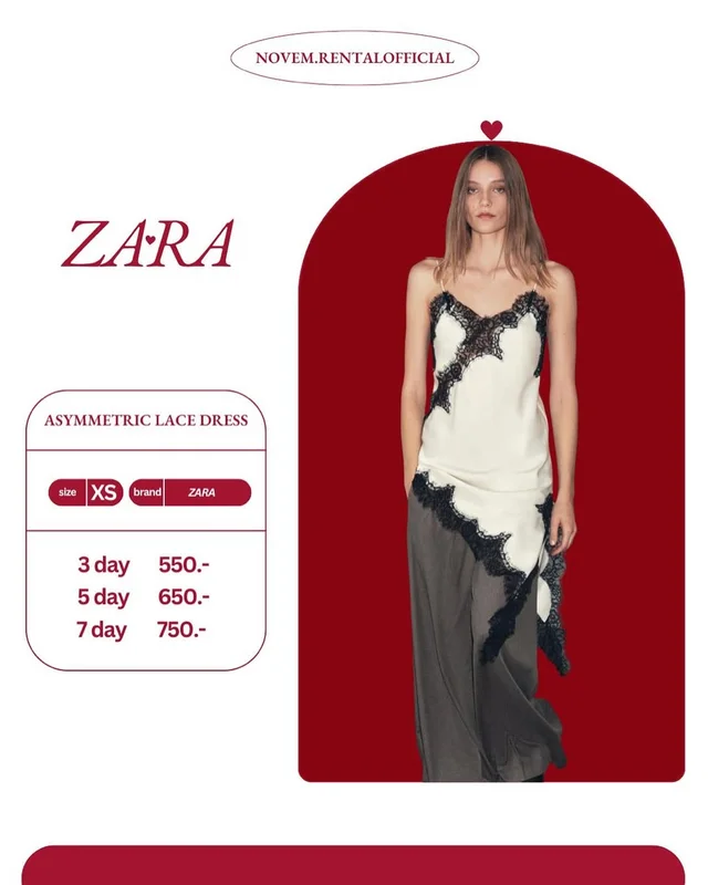 Zara ASYMMETRIC LACE DRESS