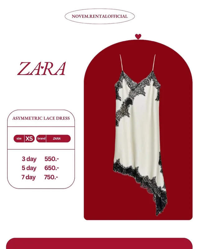 Zara ASYMMETRIC LACE DRESS thumbnail 3