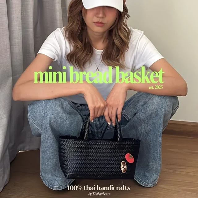 FLIN MINI BREAD ORIGINAL กระเป๋าสานจากกระจูด