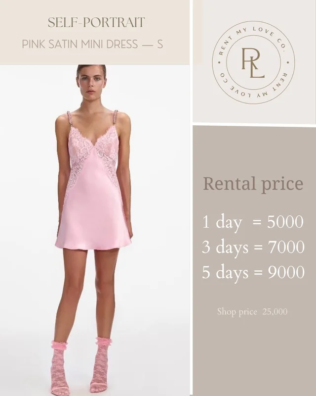 Pink Satin Mini Dress