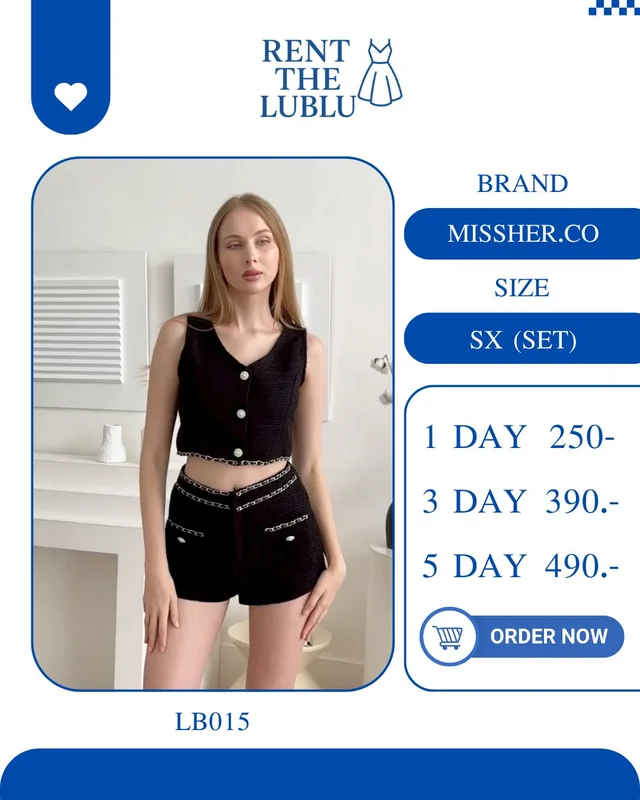 MISSHERCO เซ็ตสาวแซ่บเรียบหรูคุมโทนดำ
