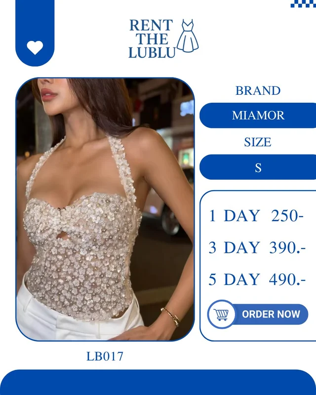 MIAMOR เสื้อเกาะอกสายคล้องคอวิบวับสุดแซ่บ