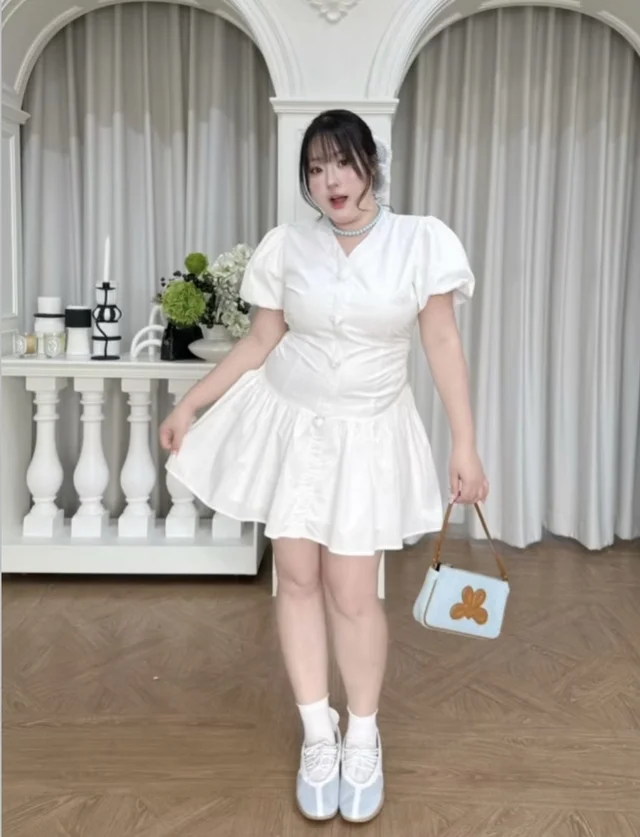 Cherie Amour Dress เดรสดีเทลกระดุมดอกไม้ หวานละมุน ใส่แล้วดูแพง ดีไซน์กระดุมดอกไม้เป็น thumbnail 2