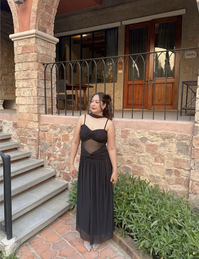 ROSALINE DRESS ลุคสวย แพง แบบไร้ที่ติ มาพร้อมผ้าพันคอ เพิ่มลุคหรู จะใส่ไปเดท ดินเนอร์ thumbnail 4