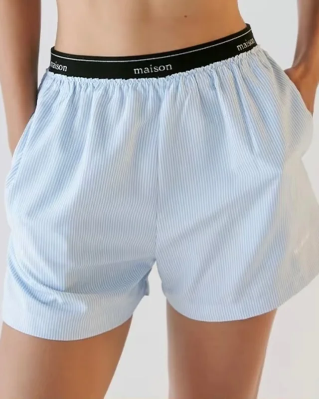 MAISON KEEPS เซตเสื้อเชิ้ตลายทางฟ้าขาว เท่คลีนมินิมอล Twopiece thumbnail 2
