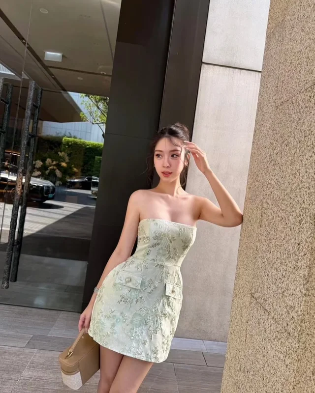 DRESS FRIENDBYBF เดรสเกาะอกหรูละมุน สายคุณหนูแพง thumbnail 3