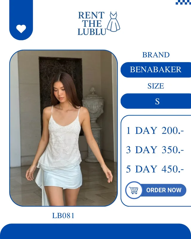 BENABAKER เดรสสายเดี่ยวลูกไม้หรู ลุคเรียบแพง
