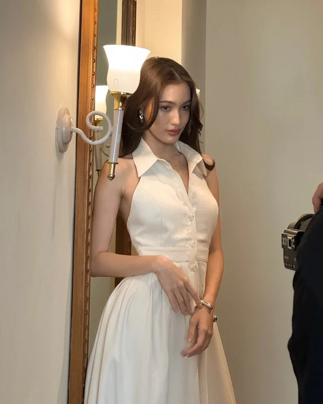 TRACYXO เดรสยาวคอปกสีครีม เรียบหรูดูแพง (alternate)