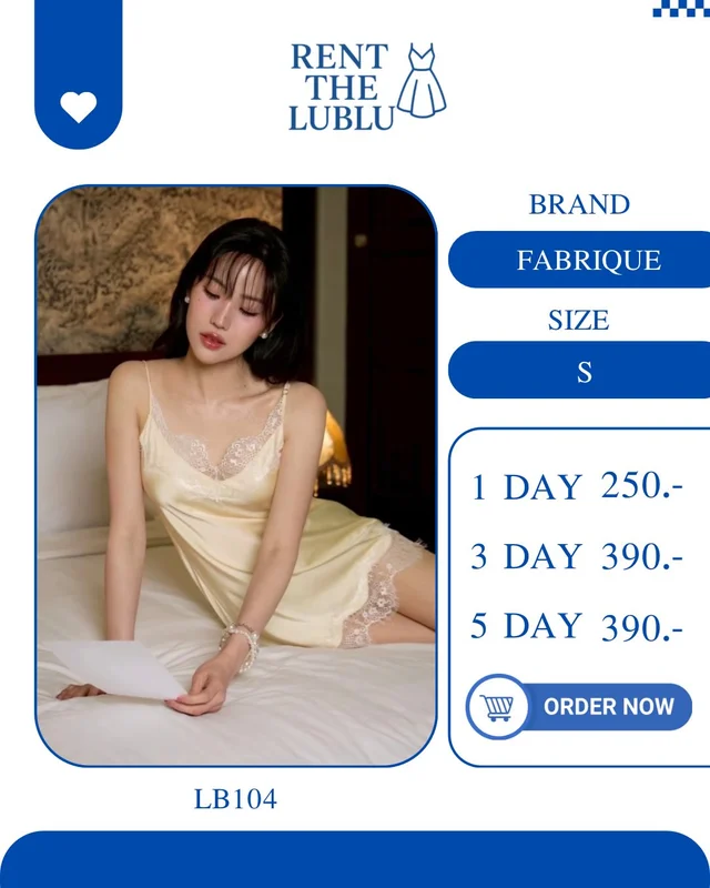 FABRIQUE เดรสสายเดี่ยวซาตินลูกไม้ หวานหรูเซ็กซี่