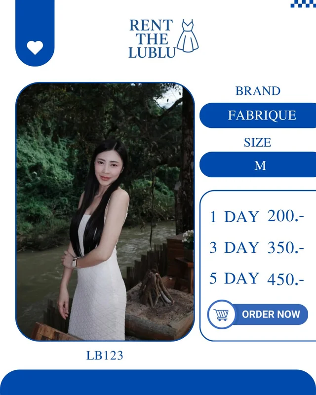 FABRIQUE เดรสยาวสีขาวเรียบหรูหวานละมุน