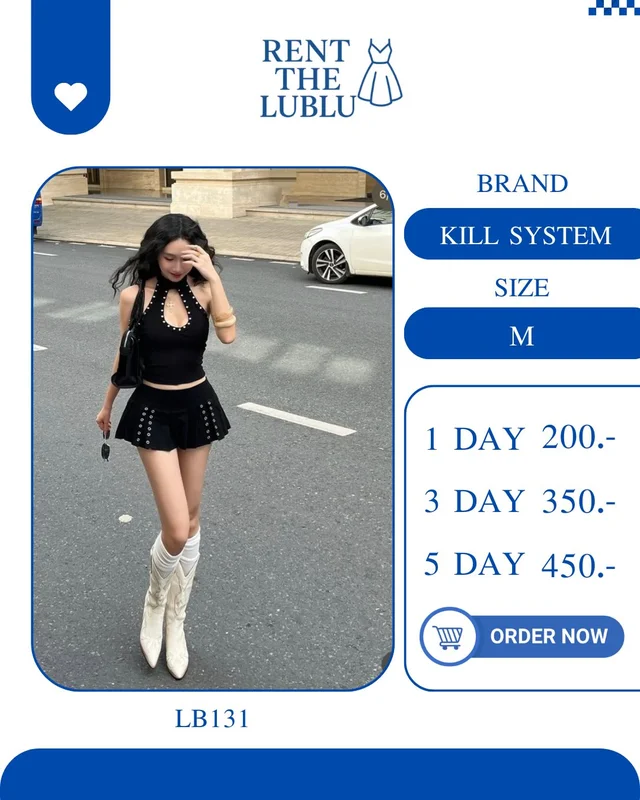KILL SYSTEM ชุดเซ็ตสายคล้องคอสีดำแซ่บเท่