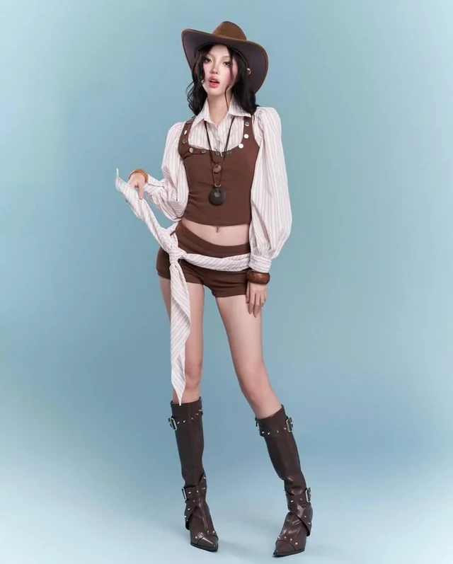 CHANCLUB ชุดคาวบอยสาวหวานเท่สไตล์วินเทจ (alternate)