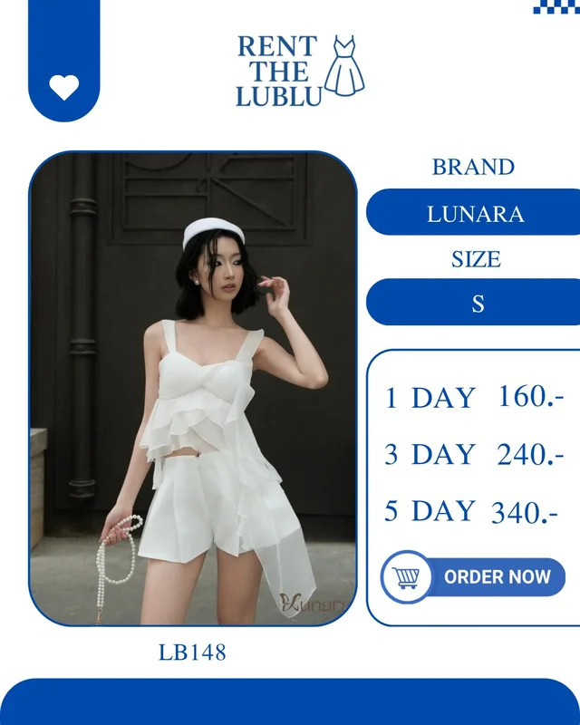 LUNARA เซ็ตสายเดี่ยวเลเยอร์ผ้าชีฟองหวานหรู Mini Set