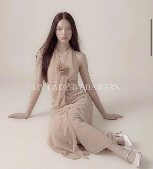 My Lady By Baifern เดรสนู้ดกุหลาบหรู เรียบแพงลูกคุณหนู thumbnail 3