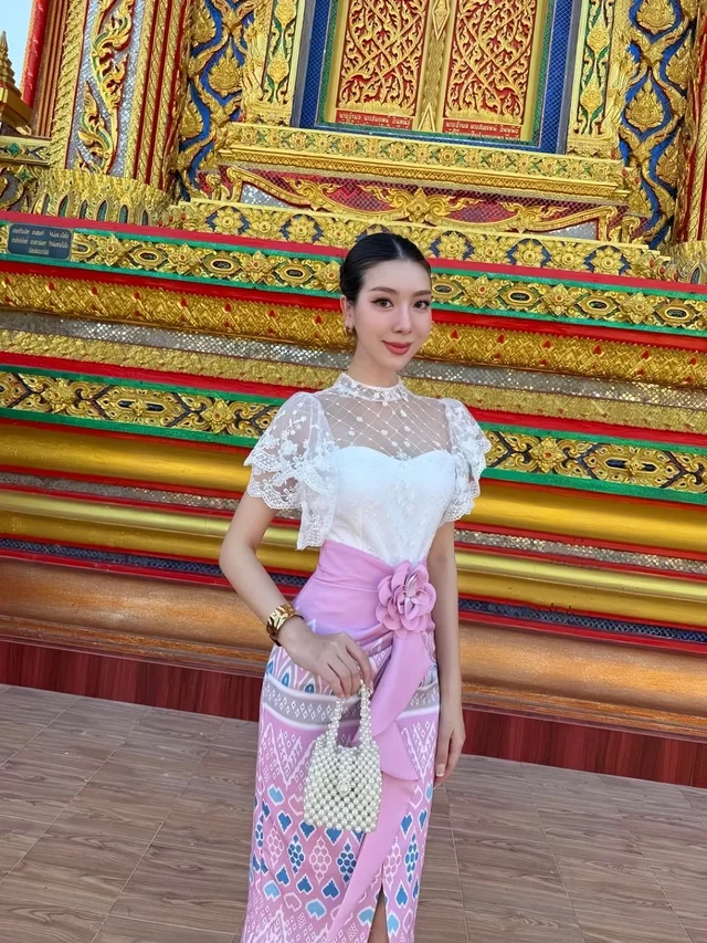ABIGAIL ชุดไทยประยุกต์โทนชมพูอ่อน สุภาพหวาน ลุคเรียบร้อย thumbnail 4