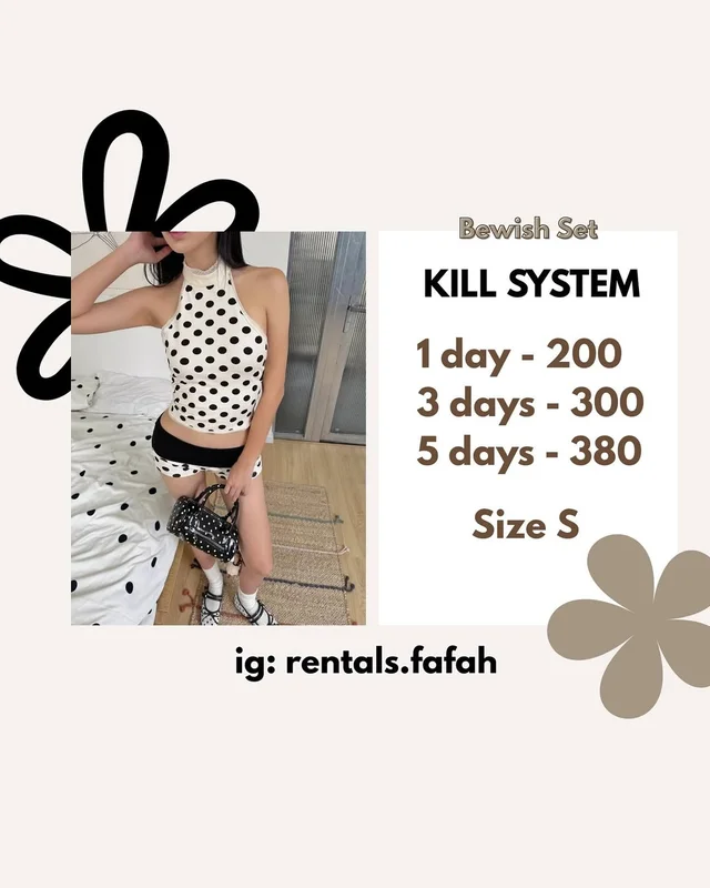 Kill System เซ็ตแฟชั่นลายจุดเท่หวาน