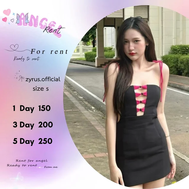 Zyrus – เดรสสายเดี่ยวโบว์แซ่บหวาน Mini Dress