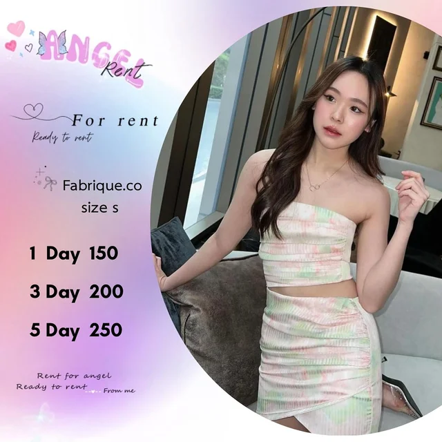 Fabrique.co – เซตเกาะอกลายพาสเทลหวานน่ารัก Two Piece