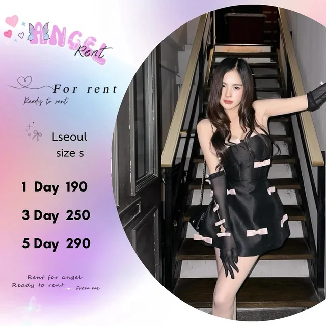 Lseoul – เดรสสายเดี่ยวโบว์แซ่บหรู Mini Dress