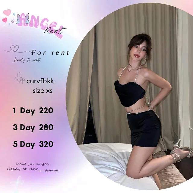 curvfbkk เดรสสายเดี่ยวสีดำแซ่บหรู Mini Dress