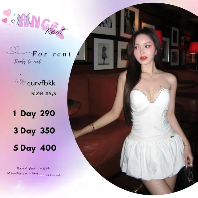curvfbkk เดรสเกาะอกสีขาวแซ่บหรูสายปาร์ตี้ 1