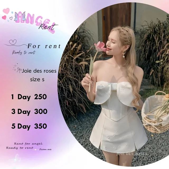 Joie des roses เดรสเกาะอกโบว์หวานลุคเจ้าหญิง