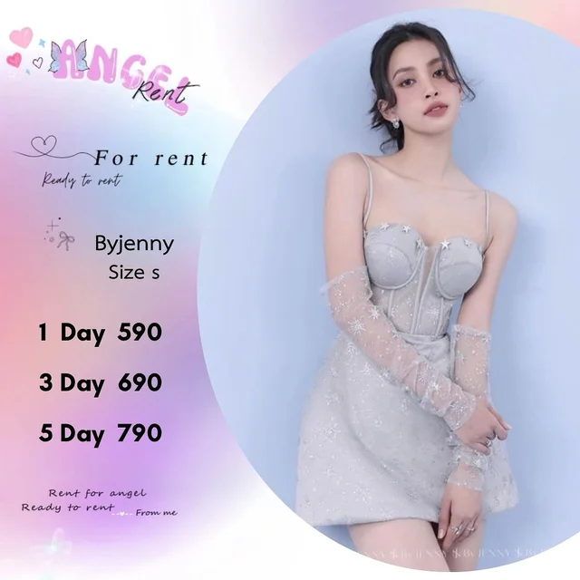Byjenny เดรสสายเดี่ยวคริสตัลลุคเจ้าหญิงหรู