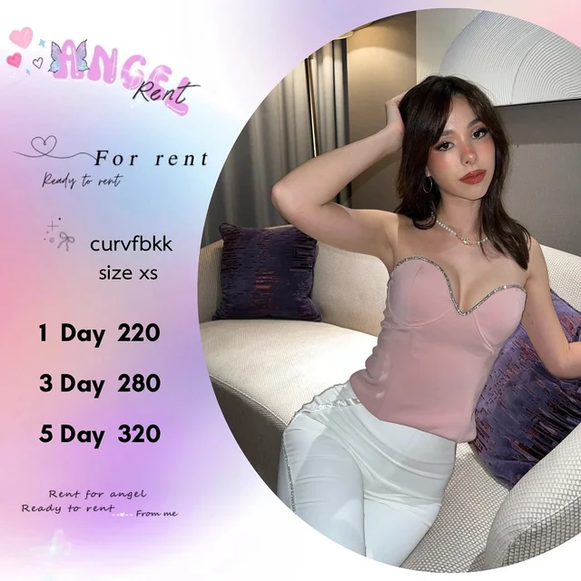 curvfbkk เสื้อเกาะอกชมพูลุคหวานแซ่บ