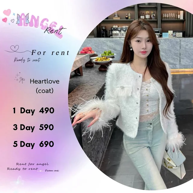 Heartlove เสื้อโค้ทขนเฟอร์หรูหวาน