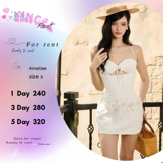 Ameliee เดรสสายเดี่ยวลูกไม้หวานหรู
