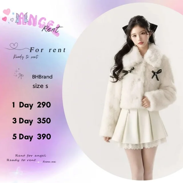 BHB Brand โค้ทขนเฟอร์คุณหนูโบว์น่ารัก 1