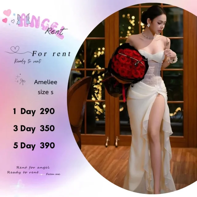 Ameliee เดรสสายเดี่ยวหรูผ่าข้าง